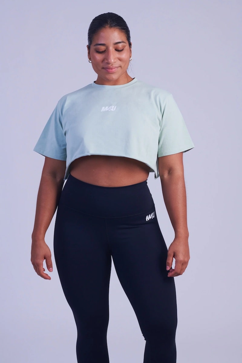 Camiseta corta m4u oversize essential verde claro