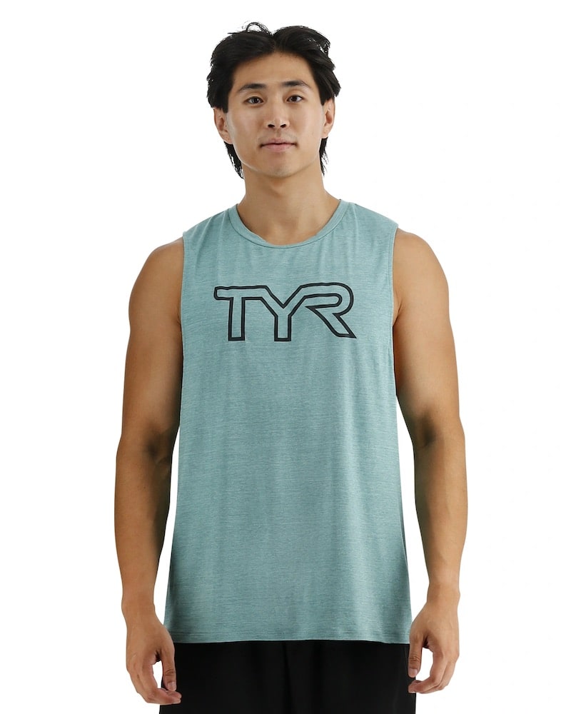 Camiseta corta sin mangas TYR CLIMADRY gris 985 hombre