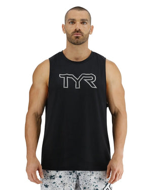 Camiseta corta sin mangas TYR CLIMADRY negra hombre