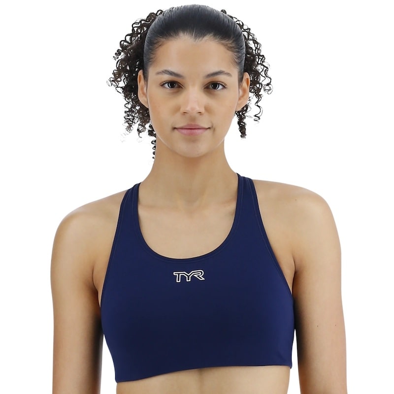 Sujetador deportivo TYR JOULE ELITE tira clasica azul marino