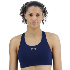 Sujetador deportivo TYR JOULE ELITE tira clasica azul marino