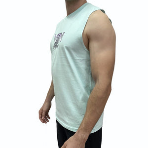 camiseta sin mangas win or die vbn fitness celeste hombre-2