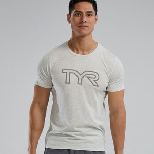 camiseta tyr hombre logo grande gris