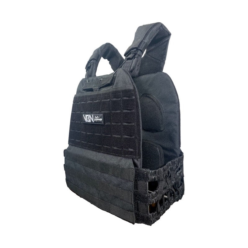chaleco lastrado tactical v1 negro vbn fitness