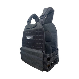 chaleco lastrado tactical v1 negro vbn fitness