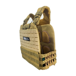 chaleco lastrado tactical v1 tan vbn fitness