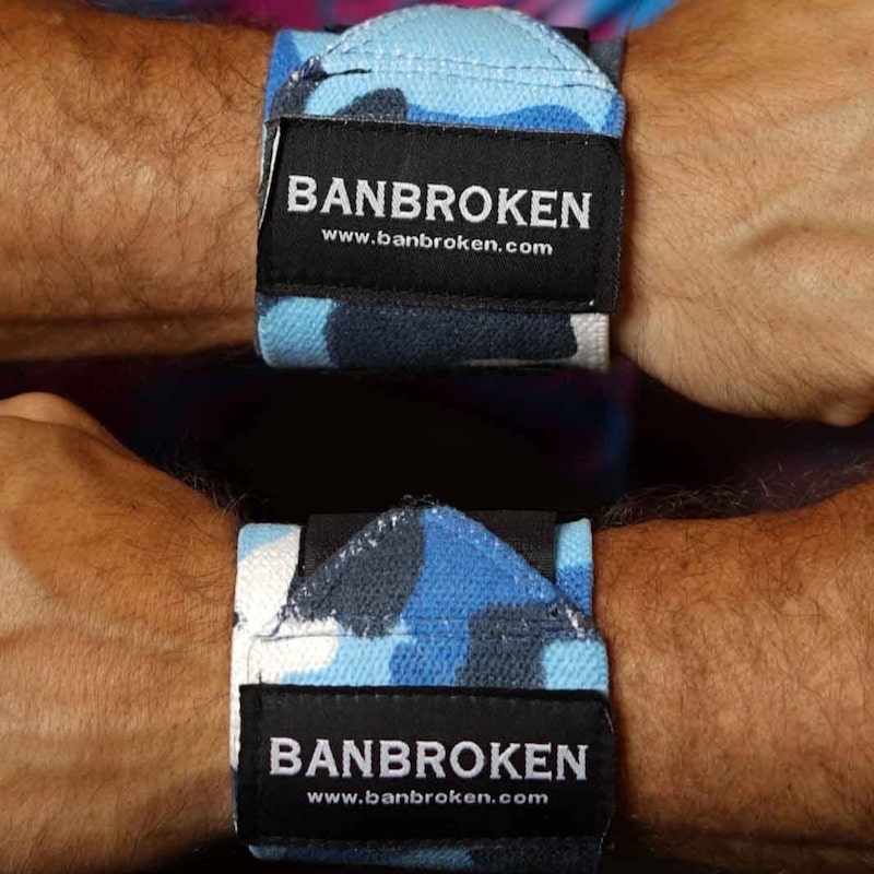 muñequera elastica banbroken camo blue