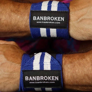 munequeras elasticas banbroken azul