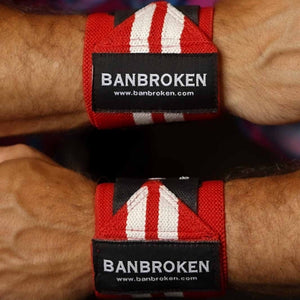 munequeras elasticas banbroken rojo