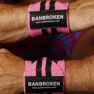 munequeras elasticas banbroken rosa