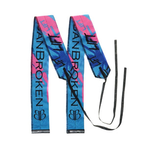 munequeras tela banbroken moradas