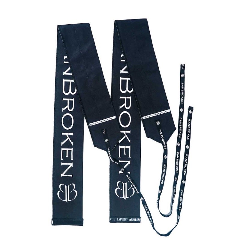 munequeras tela banbroken negras