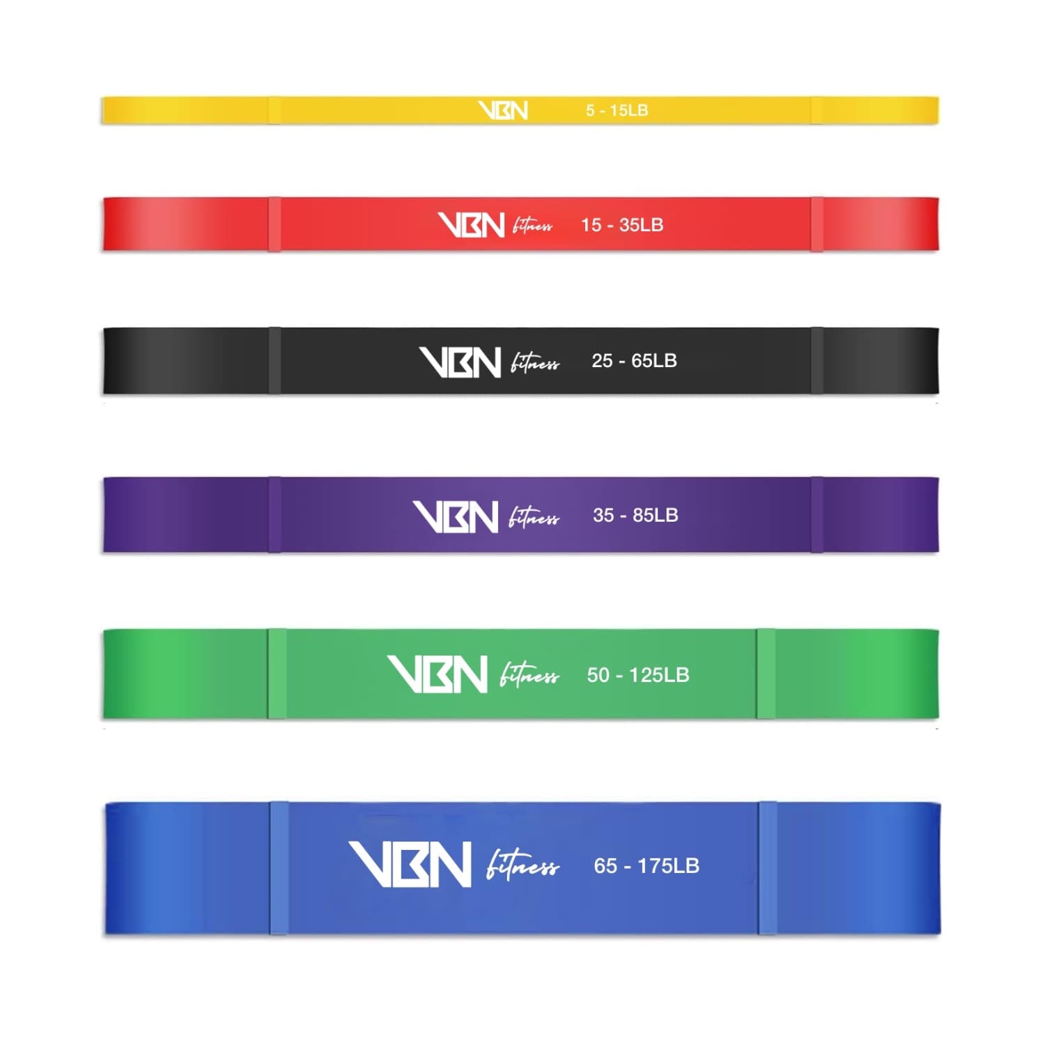 Pack bandas de resistencia de Látex (5 - 175 lbs)