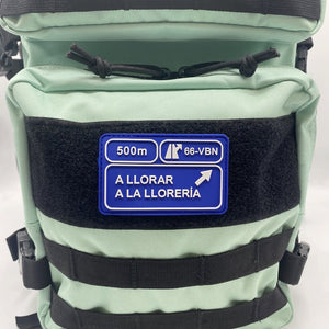 parche a llorar a la lloreria vbn mochila