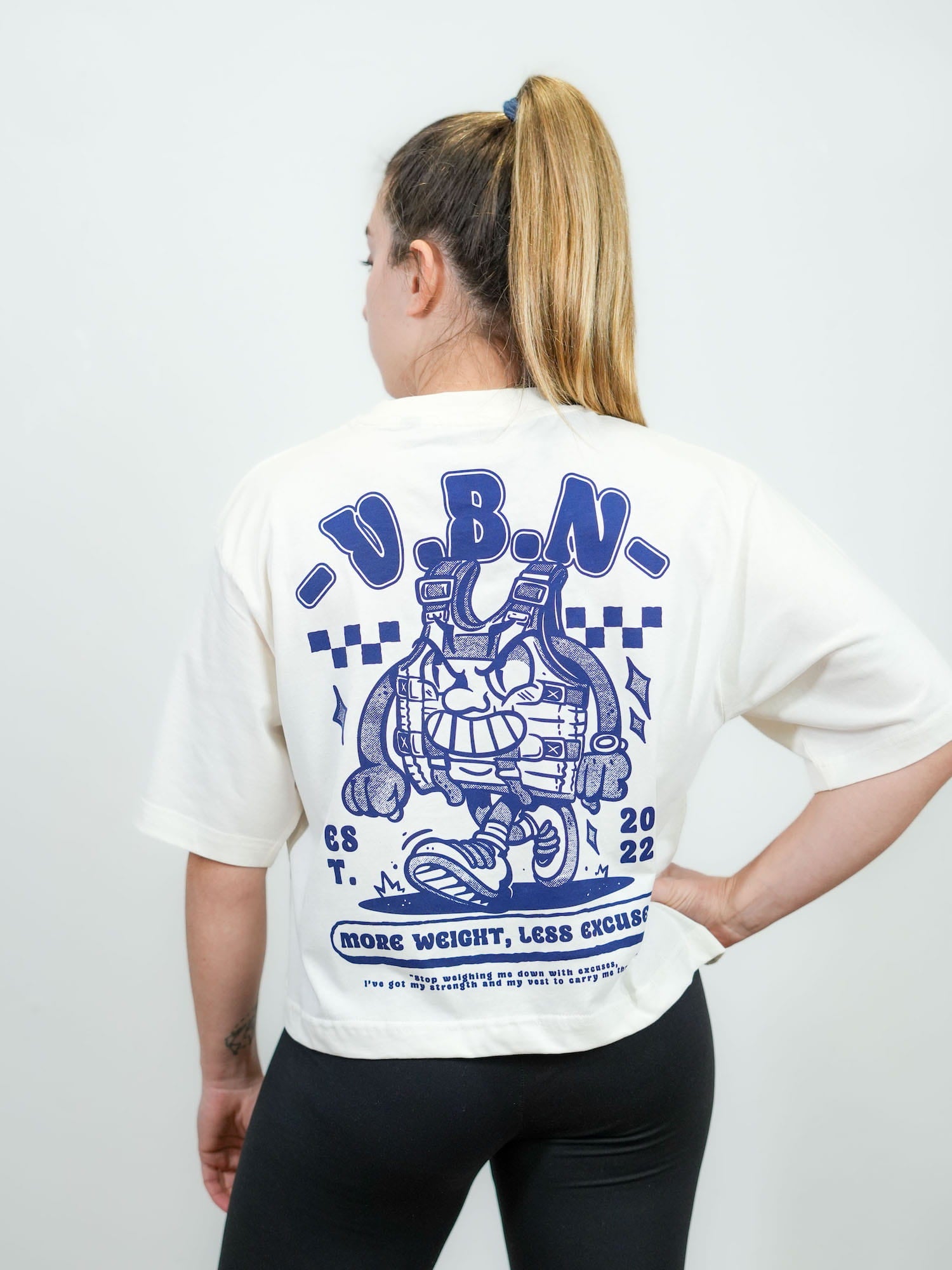 Camiseta corta oversize More Weight Less Excuses