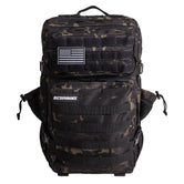 Mochila táctica Elitex Training con compartimento de comida (45L) - Negro Camuflaje