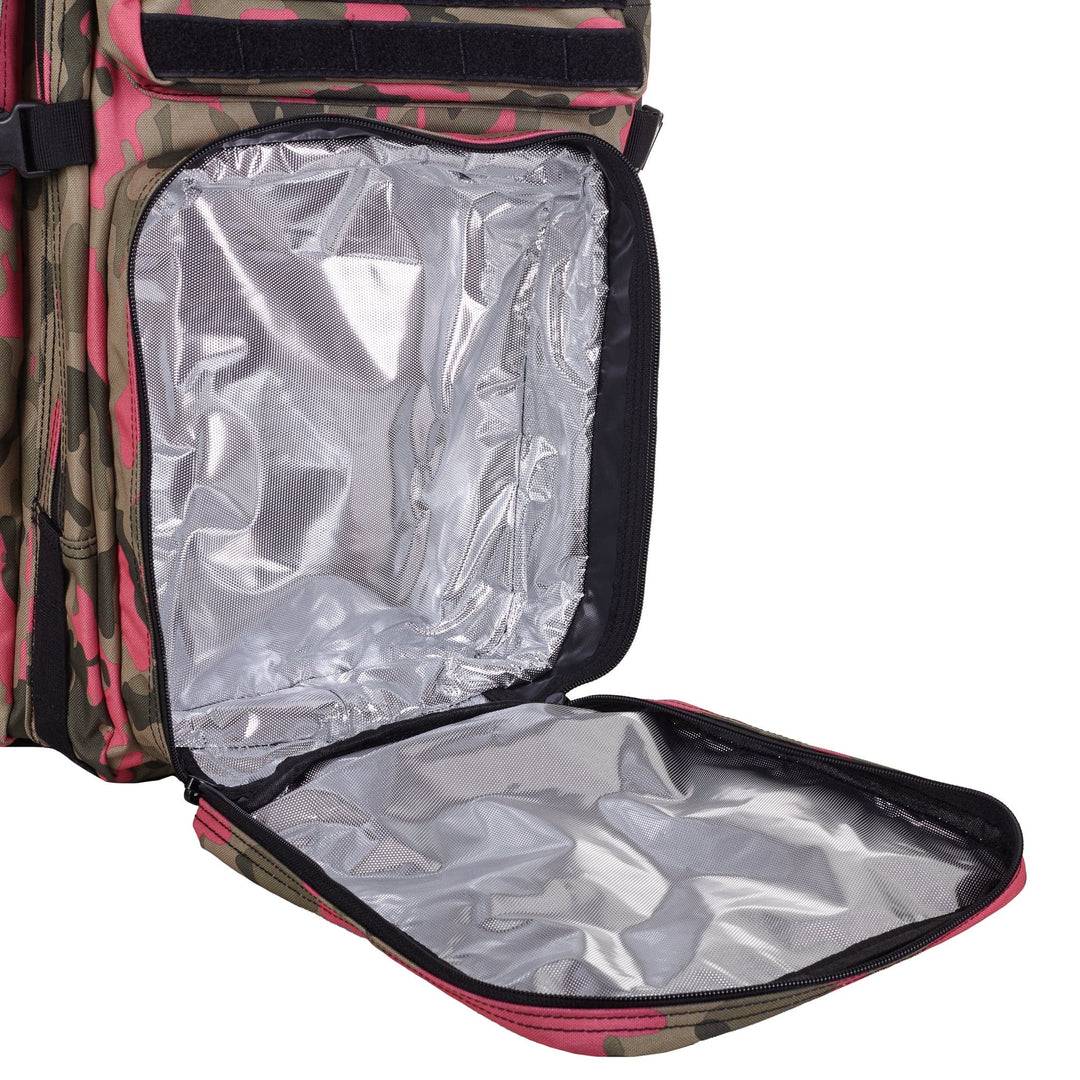 Mochila táctica Elitex Training con compartimento de comida (45L) - Rosa Camuflaje