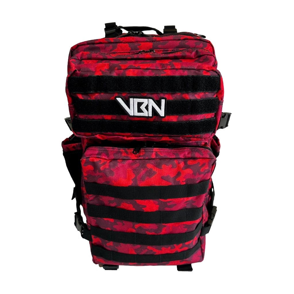 mochila tactica militar v1 45l vbn fitness rojo camuflaje