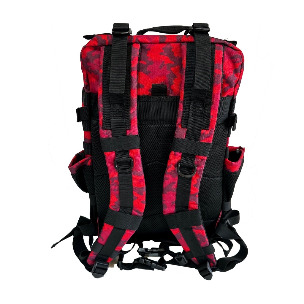 mochila tactica militar v1 45l vbn fitness rojo camuflaje