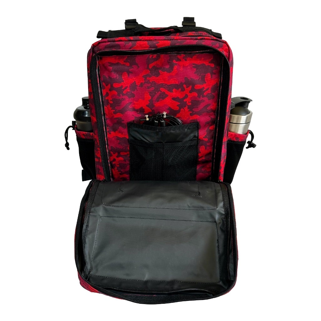 mochila tactica militar v1 45l vbn fitness rojo camuflaje