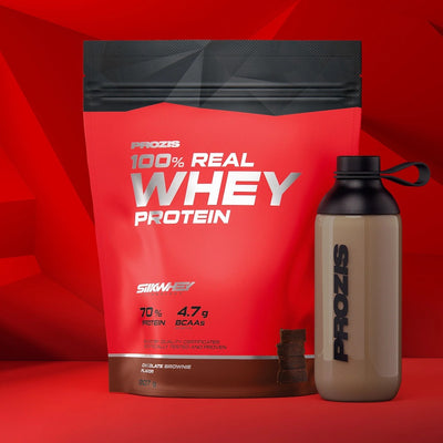 Proteína concentrada Prozis Whey (907g) - Brownie de chocolate